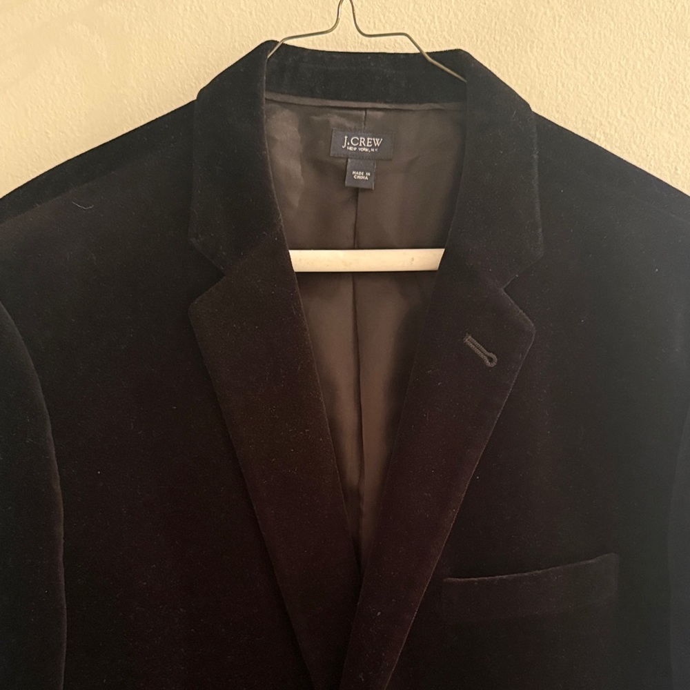 J. Crew Men's Black Velvet Blazer
